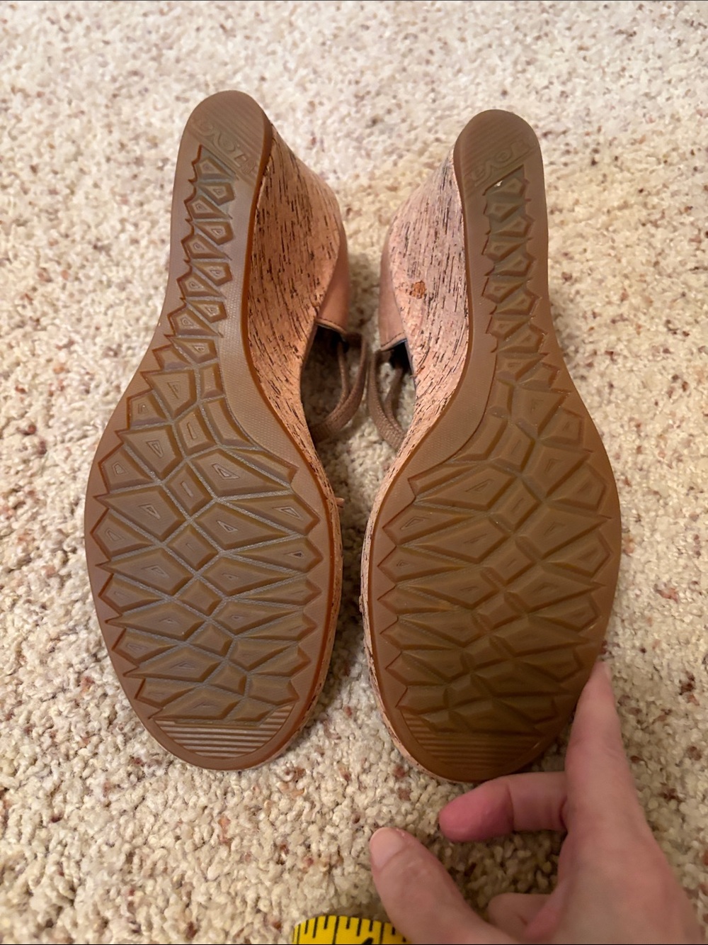 Teva Brown Leather Strappy Wedge Sandals - Picture 3 of 3
